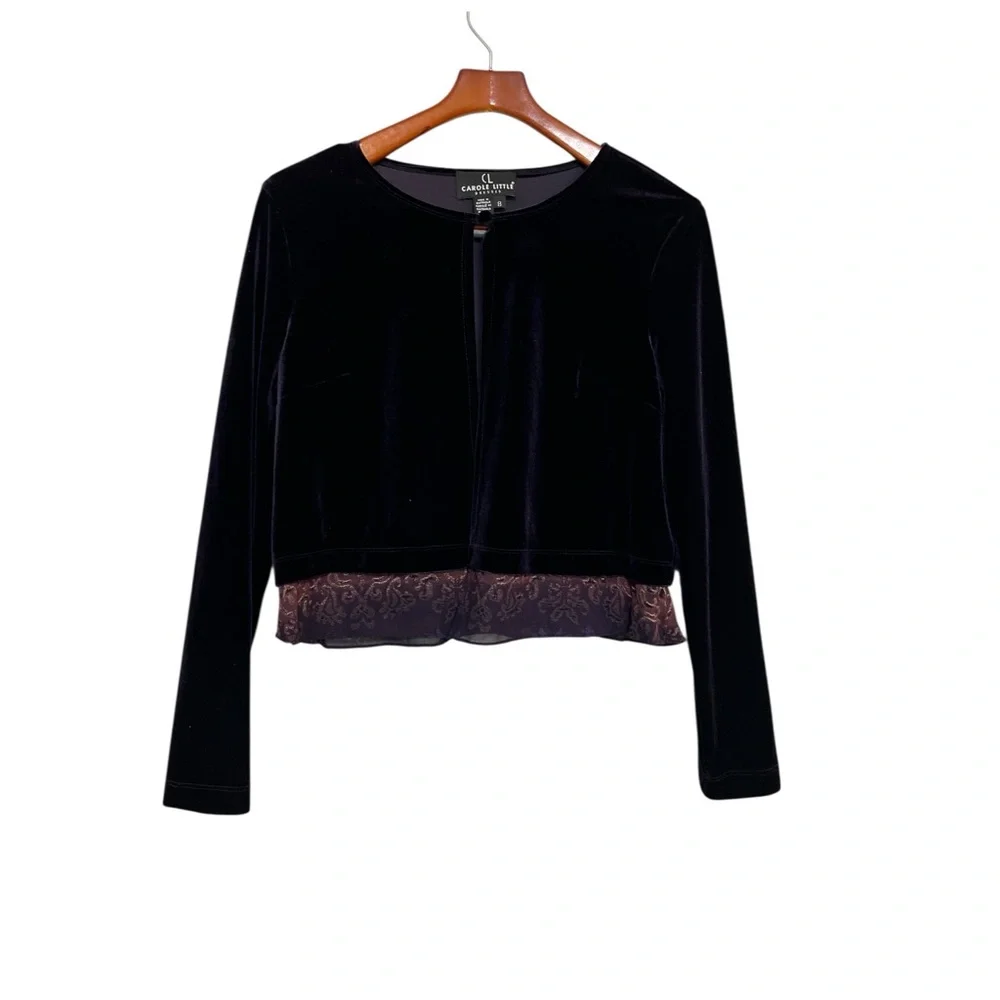 Vintage Carole Little Velvet Cardigan